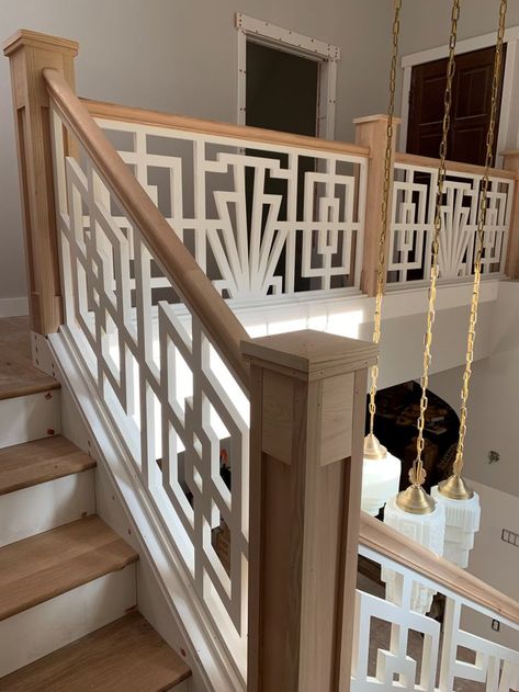 Stair Bannister Ideas, Glass Staircase Railing, Porch Railing Designs, Pvc Art, Beach House Renovation, Custom Porch, Interior Railings, Gate Wall Design, Custom Railing