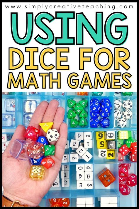 Are you looking for simple no prep math activities for kids? Check out these FREE math game ideas for teaching place value, addition, subtraction, and fact fluency! All your students will need is dice and paper to record their answers! Easily differentiate these games to meet the needs of your students in first grade or second grade. Just roll the dice and you're ready to go! Learn more here! Dice Math Games First Grade, Free Math Games For Second Grade, Subtraction Games For First Grade, Math Games For Second Grade, Place Value Math Games, Games For Grade 1, Dice Math Games, Teaching Place Value, Math Rti