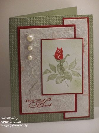 Happy New Stampin' Up! Year. You would think I would be showing you something out of the new catalog wouldn't you? Today though I have som... Crafts Template, Card Making Ideas, Embossed Cards, Sketch Challenge, Stamping Up Cards, Red Ink, Wild Rose, Pretty Cards, Card Sketches