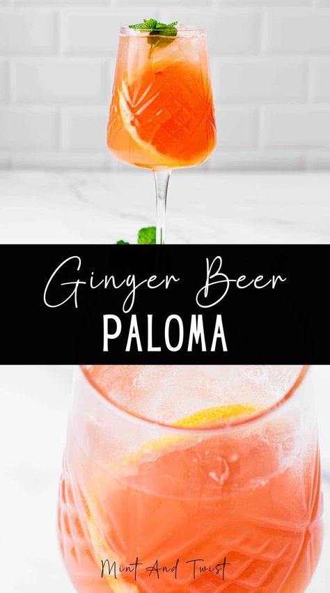 This refreshing Ginger Beer Paloma is so flavorful, with fresh grapefruit juice, tequila, and bubbly ginger beer. It’s a fantastic choice for a sunny day, Cinco de Mayo celebrations, or whenever you need a sparkling, refreshing cocktail. Paloma Drink, Grapefruit Drink, Ginger Beer Cocktail, Ginger Cocktails, Grapefruit Cocktail, Paloma Cocktail, Sparkling Cocktail, Citrus Juice, Beer Cocktails