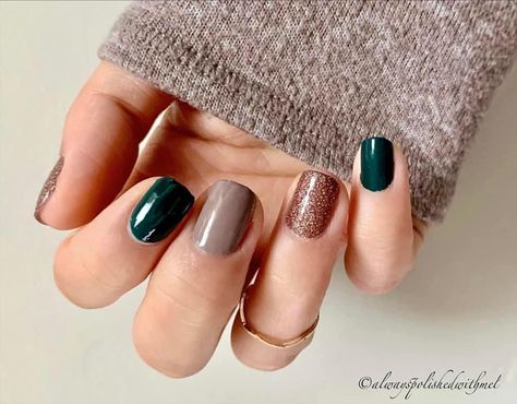 Wood You Rather Color Street Combo, Winter Skittle Nails, Mani Pedi Combos Fall 2024, Wet Nails, Skittle Mani, Fingernail Ideas, Nails 23, Paris Nails, Nails Shellac