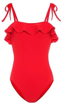 Karla Colletto Frill swimsuit#summer #fashion #swimsuit #bathing suit #swim #ad Red Bathing Suits, Ruffle Bathing Suit, Designer Beach Wear, Flattering Swimsuits, Swimwear Online, Summer Swim Suits, Swimsuits For All, Beachwear For Women, Swimwear Fashion