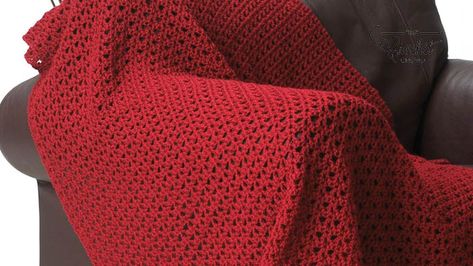 Crochet Patterns Using Red Yarn Motifs Afghans, Bernat Yarn, Red Blanket, Crochet Crowd, Crochet Afghan Patterns Free, Crocheted Blanket, Confection Au Crochet, Crochet Afgans, Crochet Blanket Afghan