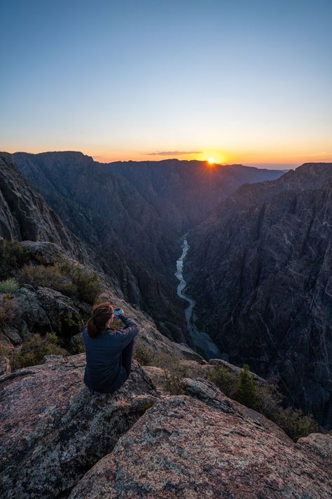 Best Sunset Hikes in Black Canyon of the Gunnison National Park Colorado Black Canyon National Park, Gunnison Colorado, Colorado Sunset, Black Canyon Of The Gunnison, Gunnison National Park, 2025 Goals, Black Canyon, Watch The Sunset, Best Sunset