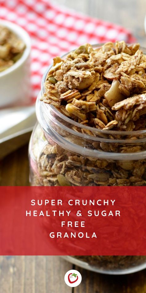 No Sugar Added Granola Recipe, No Sugar Granola Bars, Macro Friendly Granola Recipe, Low Carb Granola Recipe With Oats, Ww Granola Recipe, Healthy Granola Bars Homemade No Sugar, Granola For Diabetics, No Sugar Granola Recipe, Purely Elizabeth Granola Recipe Copycat