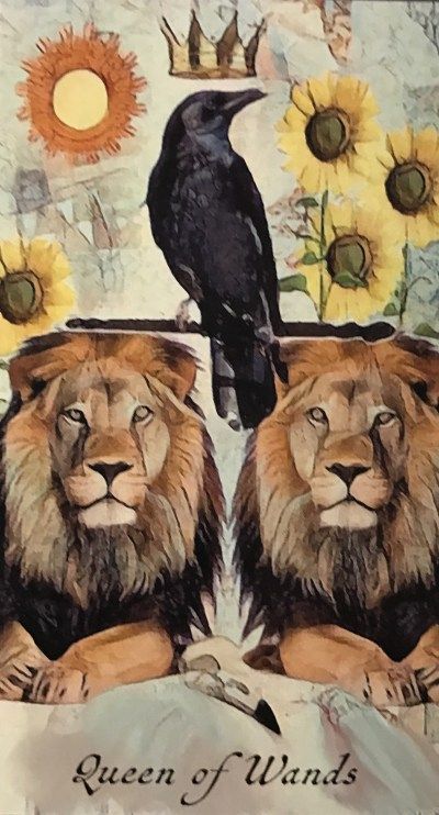 Queen Of Wands Tarot, Crow Tarot, Crows And Ravens, Queen Of Wands, Wand Tattoo, All Tarot Cards, Dali Paintings, Wands Tarot, Rider Waite Tarot