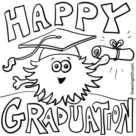 Enjoy graduation hat drawing fun plus free graduation coloring pages: printable sheets for a fun cartoon art activity at the end of school. #graduation #art #cartooning #coloring Graduation Doodles Hand Drawn, Graduation Coloring Pages Free Printable, Graduation Hat Drawing, Graduation Coloring Pages, Hard Words To Spell, Graduation Cap Drawing, Top Hat Drawing, Words To Spell, Free English Lessons