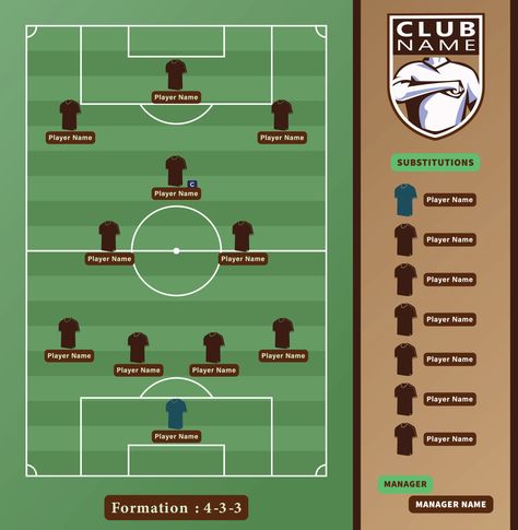 Download the Soccer Lineups, Football Players 4-3-3 Formation Scheme On a soccer field Illustration. 8415266 royalty-free Vector from Vecteezy for your project and explore over a million other vectors, icons and clipart graphics! Field Illustration, Bible History, Digital Marketer, Seo Expert, Fantasy Football, Gaming Setup, Football Soccer, Flat Design, Football Players