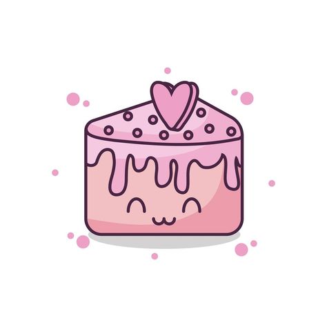 rebanada de tarta de cumpleaños, estilo kawaii Pastel Kawaii, Style Kawaii, Enamel Pins, Pastel, Anime, Kawaii