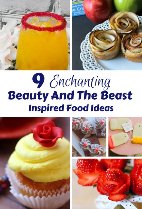 These Beauty and The Beast Inspired food ideas are perfect for kids, but also fun for parties for an adult too! Belle would be utterly enchanted by these simple recipes and dishes. Disney Movie Night Food, Disney Movie Night Dinner, Disney Themed Food, Belle Birthday Party, Beauty And Beast Birthday, Movie Night Dinner, Disney Inspired Food, Beast Movie, Movie Night Food