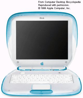 My first Apple laptop - The Original iBook Apple Ibook, Future Electronics, Apple Notebook, Apple Macintosh, Retro Gadgets, Blue Y2k, Apple Laptop, Retro Videos, Old Computers