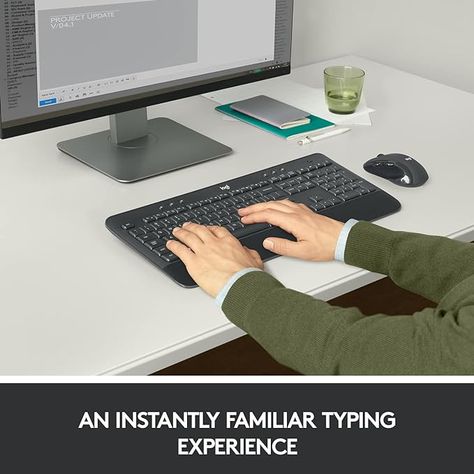 Logitech MK545 Advanced Wireless Keyboard and Mouse Combo Logitech Mouse, Wireless Keyboard And Mouse, Numeric Keypad, Wireless Keyboard, Mac Laptop, Keyboard And Mouse, Stereo Headphones, Wireless Technology, Wireless Mouse
