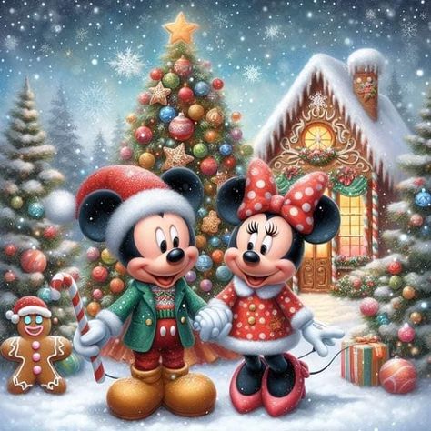 Minnie Y Mickey Mouse, Mickey Mouse Images, Minnie Mouse Images, Mouse Pictures, Diy Crafts Bookmarks, Christmas Diamonds, Disney Images, Mickey Mouse Wallpaper, Mouse Christmas