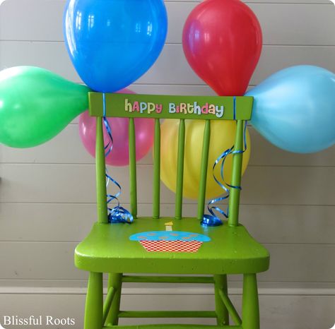 Birthday Chair... and other ways to Make a Kid's Birthday Special Birthday Chair, Birthday Highchair, Birthday Traditions, It's Your Birthday, How To Decorate, Holiday Birthday, Special Birthday, Diy Birthday, Family Traditions