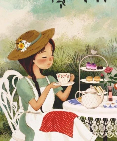 Summer Afternoon Tea, Tea Illustration, Spring Tea, Black Inspiration, A Squirrel, Summer Afternoon, Mad Hatter Tea Party, Good Afternoon, Late Summer