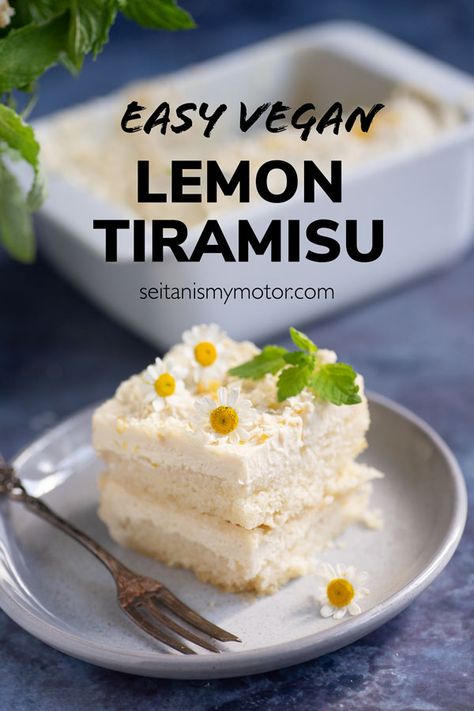 Vegan Lemon Tiramisu, Make Tiramisu, Lemon Tiramisu, Traditional German Food, Vegan Tiramisu, Vegan Stew, Vegan Italian, Keto Ideas, Elegant Desserts