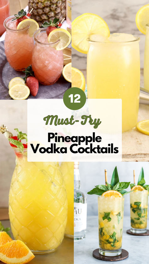 Pineapple Vodka Cocktails Vodka Drinks With Pineapple Juice, Vodka Cocktails With Pineapple Juice, Pineapple Liquor Drinks, Pineapple Juice And Vodka Drinks, Drinks With Pineapple Vodka, Pineapple And Vodka Drinks, Vodka Tropical Drinks, Pineapple Vodka Drinks Recipes, Vodka And Pineapple Juice Cocktails