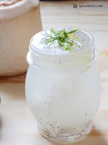 Basil Seeds and Coconut Water Drink – Bonda Sharbat – Inspirational Thursday Coconut Water Drink Recipes, Coconut Water Drink, Coconut Water Drinks, Coconut Chicken Tenders, Drink Decorations, Coconut Benefits, Coconut Drinks, Basil Seeds, Water Drink