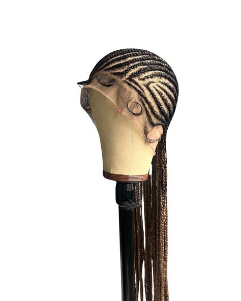 Our luxurious Freestyle Cornrow is the ultimate blend of style and comfort. Perfect for any occasion, these lightweight braids will elevate your look effortlessly. 𝗪𝗶𝗴 𝗙𝗲𝗮𝘁𝘂𝗿𝗲𝘀: ▪️Full Lace ▪️Glueless Design ▪️Adjustable Band & Wig Combs ▪️High-Quality Japanese Fiber ▪️Tightly & Neatly Done ▪️Natural & Realistic Look -72,000 #knotlessbraids #braidgoals #hairstyles #wiglife #naturalhair #braidinspiration #lagoshair #beauty #blackgirlmagic #wigsforblackwomen #lacefrontwig #gluelesswig Lightweight Braids, Boho Curls, Braided Wigs For Black Women, Butterfly Braid, Hair Extension Shop, French Curl, Braid Inspiration, Front Braids, Lace Braid