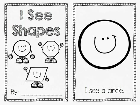 FREE shapes emergent reader https://www.facebook.com/flyingintofirstgrade Math Shapes, Preschool Shapes, Shape Activities, Shapes Kindergarten, Teaching Shapes, Prek Math, Shapes Preschool, Shape Books, Mlk Jr