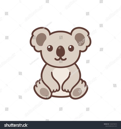 Simple Clip Art, Koala Logo, Kawaii Mascot, Koala Cake, Koala Drawing, Ad Drawing, Nature Symbols, Drawing Funny, Bear Drawing