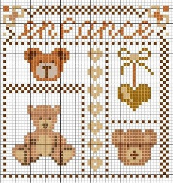 cross stitch chart Teddy Cross Stitch Pattern, Cross Stitch Teddy Bear Pattern, Teddy Bear Knitting Chart, Teddy Bear Cross Stitch Pattern, Cross Stitch Teddy Bear, Teddy Bear Cross Stitch, Stitch Bear, Bear Cross Stitch Pattern, Bear Cross Stitch