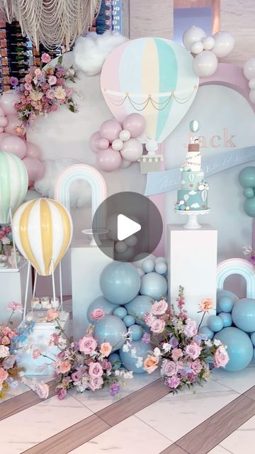 d i a n a  |  b a n g on Instagram: "This hot air balloon theme was so dreamy!!!" Air Balloon Gender Reveal, Hot Air Balloon Gender Reveal, Balloon Gender Reveal, Hot Air Balloon Theme, Balloon Theme, Gender Reveal Balloons, January 23, Hot Air Balloon, Air Balloon