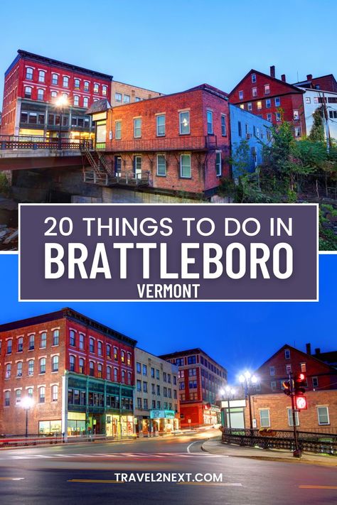 There are plenty of museums, galleries, and historic landmarks to fill up your itinerary and keep you occupied. This article is your gateway to appreciating the myriad of activities awaiting you in Brattleboro, Vermont. New England Town, Brattleboro Vermont, England Town, Historic Landmarks, Canada Travel Guide, Art Exhibits, Tropical Beaches, Farm Shop, Family Days Out