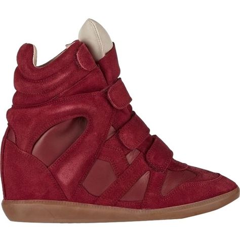 Pre-owned Isabel Marant And Leahter Sneaker Claret (red) Athletic... (1,825 AED) ❤ liked on Polyvore featuring shoes, sneakers, red, hidden wedge heel sneakers, hidden wedge sneakers, velcro sneakers, round toe sneakers and isabel marant trainers Isabel Marant Sneakers, Heel Sneakers, Hidden Wedge Sneakers, Marant Shoes, Wedge Heel Sneakers, Isabel Marant Shoes, Round Toe Sneakers, Velcro Sneakers, Claret Red