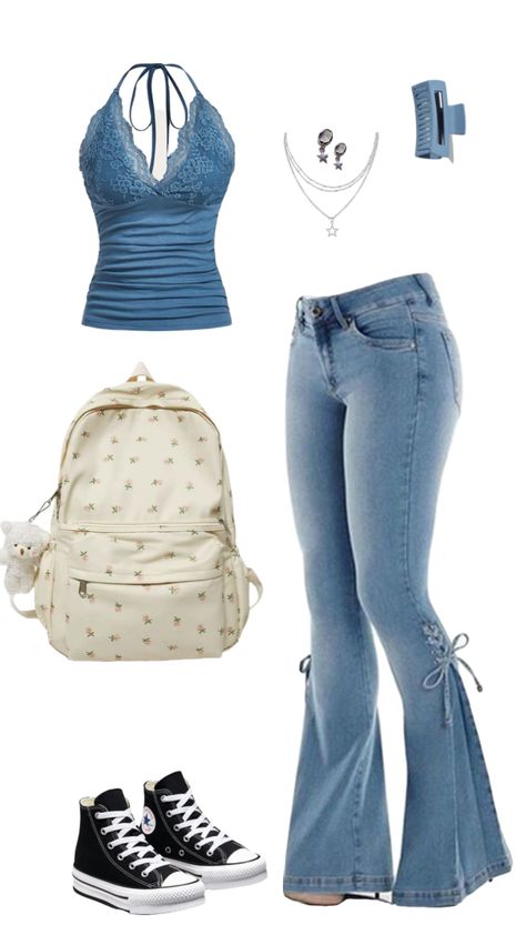 Back to school outfit #backtoschool #school #outfit #outfitinspo Back To School Outfit, Trendy Outfits For Teens, Everyday Fashion Outfits, 2000s Fashion Outfits, Swaggy Outfits, Cute Everyday Outfits, Really Cute Outfits, Girly Outfits, Casual Style Outfits