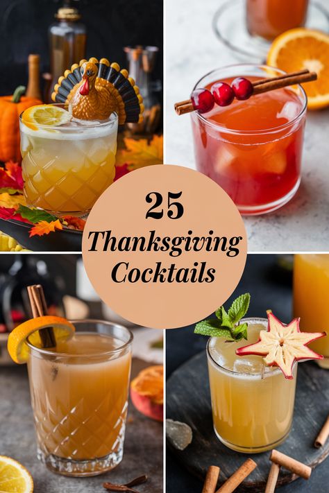 Thanksgiving cocktails are a festive touch for your holiday gathering. These seasonal drinks bring autumn flavors and warming spirits to your table. Mix apple cider, cranberry, pumpkin spice, and cinnamon in creative cocktails. From spiced hot toddies to pumpkin martinis, these Thanksgiving cocktails offer cozy sips to complement your feast. Cranberry Thanksgiving Cocktails, Thanksgiving Whiskey Cocktail, Thanksgiving Cocktails Cranberry, Thanksgiving Cocktail Recipes Pitcher, Thanksgiving Brunch Drinks, Signature Thanksgiving Cocktail, Thanksgiving Signature Drink, Thanksgiving Tequila Cocktails, Thanksgiving Signature Cocktail