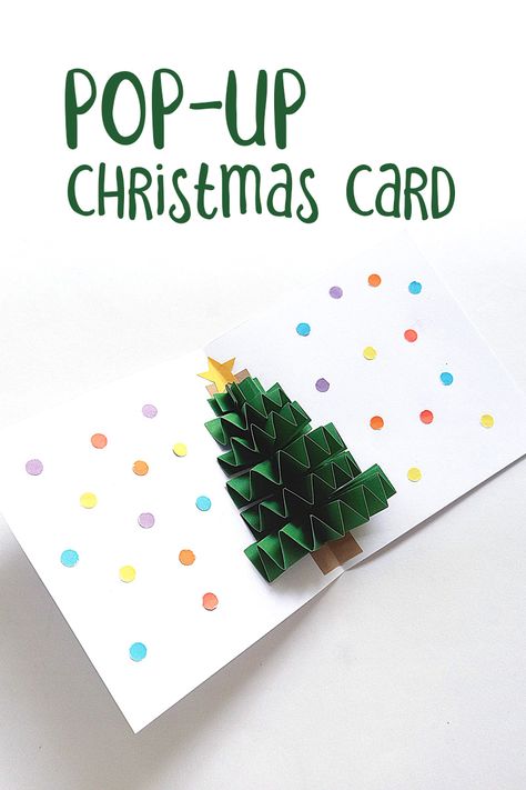 Folded Christmas Tree, Childrens Christmas Cards, Pop Up Christmas Cards, Aesthetic Paper, Diy Pop Up Cards, Card Making Kids, Christmas Party Crafts, Christmas Cards Kids, Kids Pop