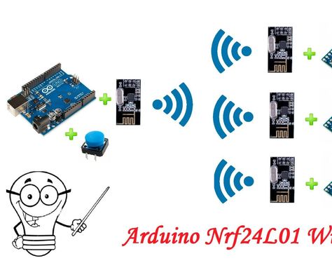 4 Arduino 4 Nrf24L01 Wireless Communication Arduino Wireless, Arduino Wifi, Simple Arduino Projects, Tech Projects, Arduino Cnc, Arduino Programming, Iot Projects, Robotics Projects, Electronic Projects