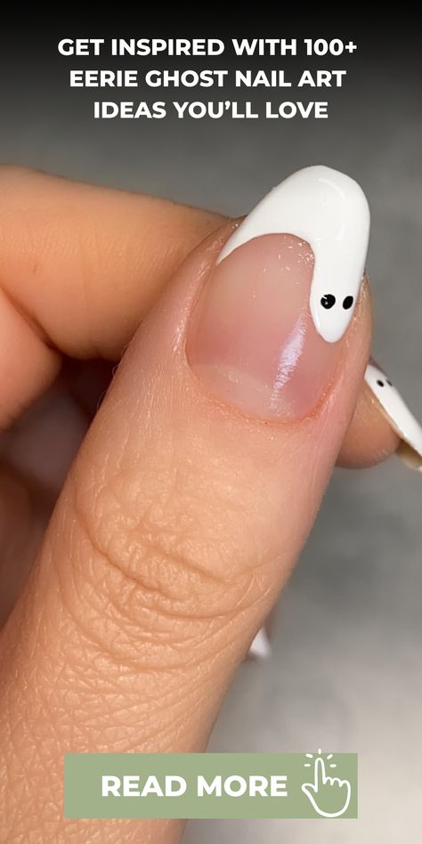 5.  Cute Ghost Nail Art Design Ghost Nail Art, Ghost Nail, Ghost Nails, Fun Manicure, Nail Art Photos, Fashion Knitting, Ghost Design, Halloween Nail Art, Nail Art Ideas