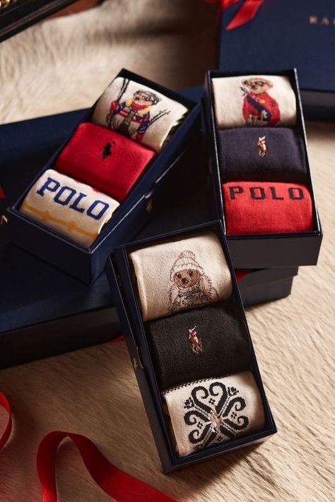 Men Accessories Aesthetic, Polo Bear Socks, Cadeau Man, Polo Socks, Ralph Lauren Socks, Polo Ralph Lauren Outfits, Ralph Lauren Aesthetic, Guys Grooming, Gift Set For Men