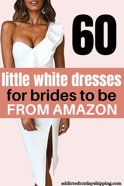 If you are a bride to be and need little white dresses for your bachelorette party weekend, bridal shower bride dress, engagement party dress, or rehearsal dinner dress ideas then check out these amazing white amazon dresses! These amazon fashion finds are perfect bride to be outfit ideas on a budget. Rehearsal Dinner Dress Ideas For Bride, White Dress For Bachelorette Party, Bride Outfits Bachelorette Party, Amazon Bridal Outfits, Best White Dresses On Amazon, Amazon Bridal Shower Dresses, White Mini Dress For Bridal Shower, Fitted White Dress From Amazon, White Fitted Maxi Dress For Bridal Shower