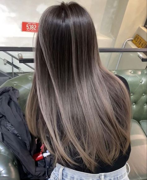 Balayage Hair Ash, Balayage Straight Hair, Black Hair Balayage, Hair Color Underneath, Brown Hair Looks, Ash Hair Color, Brown Hair Inspo, Brunette Hair With Highlights, Hair Streaks