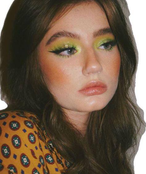 Hippie Makeup, Look Disco, 60s Makeup, 70s Makeup, 80s Makeup, Jill Scott, Eye Makeup Looks, Retro Makeup, Green Makeup