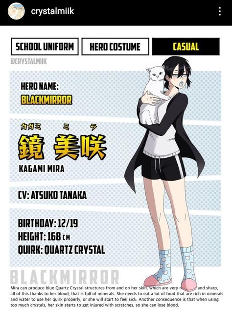 My Hero Academia Costume, Ancient Chinese Dress, Mha Oc, Crystal Structure, Hero Costumes, Feeling Sick, Blue Quartz, Anime Oc, Female Character Design