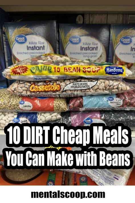 10 Cheap and Delicious Meals You Can Make with Beans 10 Cheap and Delicious Meals You Can Make with Beans The cooking time for these meals can vary depending on the recipe and method used. Dry Beans And Rice Recipes, How To Use Dried Beans, Cheap Canned Food Recipes, Broke Food Recipes, Frugal Meatless Meals, How To Add Beans To Your Diet, Recipes Using Dried Beans, Recipes For Dried Beans, Cheap Rice And Beans Meals