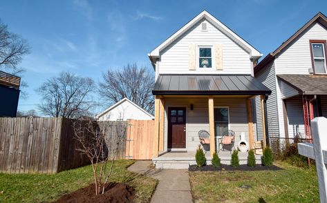 This Modern Farmhouse was a collaboration with another contractor in the Indianapolis area. This home was filled with beautiful shiplap and soft colors. This house was demoed and redesigned on Good Bones Season 4 Episode 5. To shop products used in this house, check out the 2 Chicks and a Hammer website. Good Bones Mina, Two Chicks And A Hammer, Fountain Square, Shiplap Wall, Good Bones, Industrial Farmhouse, Ship Lap Walls, Episode 5, Season 4