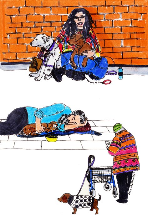 Homelessness Illustration, Homeless Cartoon, Homeless Illustration, Homelessness Art, Homeless Awareness, New York Illustration, Drawn Illustration, Editorial Illustration, Art Block