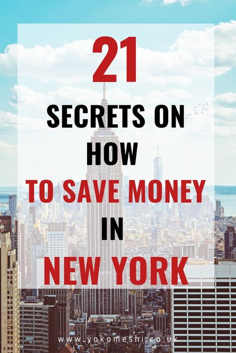 Learn the secrets on how to save money when visiting New York. Hacks for visiting New York on a budget, tips on saving money on food, accommodation, sights and theatre tickets in new york city. Tips On Saving Money, Visiting New York, Theatre Tickets, Budgeting Planner, Money Saving Meals, Budget Holidays, Budget Tips, New York City Travel, Visit New York