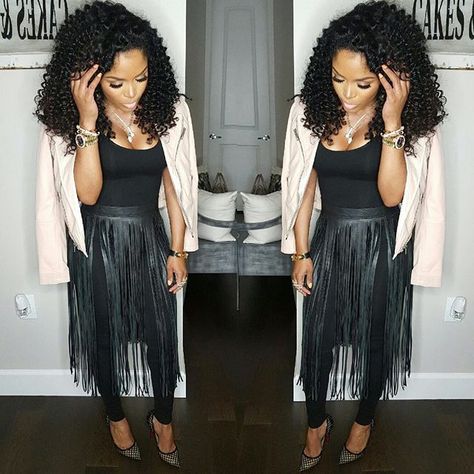 Fringe Belt Outfit, Rasheeda Frost Fashion, Rasheeda Frost, 2016 Instagram, Belt Outfit, Fringe Belt, Harness Dress, Fringed Belt, Fringe Skirt