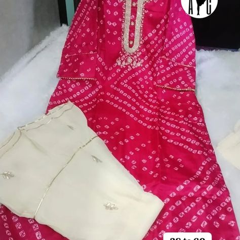 PLUS SIZE 𝓝𝓮𝔀 𝓓𝓮𝓼𝓲𝓰𝓷 𝓛𝓪𝓾𝓷𝓬𝓱 𝐋𝐚𝐭𝐞𝐬𝐭 𝐂𝐨𝐥𝐥𝐞𝐜𝐭𝐢𝐨𝐧🧿 *Bandhej Sharara Set* Maslin Silk Kurtis Inner attached With Beautiful heavy handwork With pure Malmal Work sharara Three Quater Sleeves *Size-38/40/ 42/44/46/48/50 *Pp- 15750 free Ship ✈️ *Size-52/54/56/58/60* *PP - 1850 Free ship ✈️* *To order whats app on 9082560125 #Amoolya #shortdress #salwarsuits #onepiece #green #gowncollection #readytowear #teenagers #indianwear #womenfashion #coordset #festivaloutfit #festivals #shorts #... Bandhej Kurti Designs Latest, Bandhej Kurti Designs, Silk Kurtis, Kurti Designs Latest, Coord Set, Sharara Set, Salwar Suits, Kurti Designs, Festival Outfit