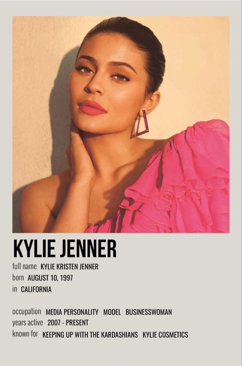 Kylie Jenner Poster, Stile Kylie Jenner, Kylie Jenner Photoshoot, Jenner Girls, Mode Ulzzang, Iconic Poster, Music Poster Ideas, Vintage Music Posters, Film Posters Minimalist