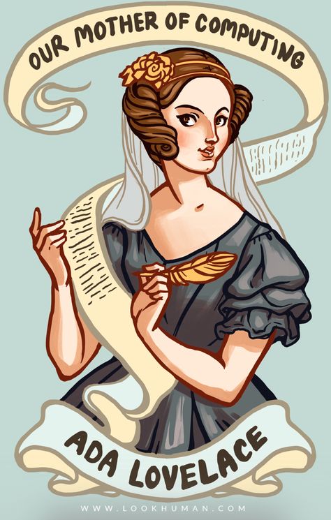 Geek Art Gallery: Illustration: Ada Lovelace First Computer, Ada Lovelace, Intersectional Feminism, Geek Art, Contemporary Abstract Art, Great Women, Badass Women, Women In History, Inspirational Women