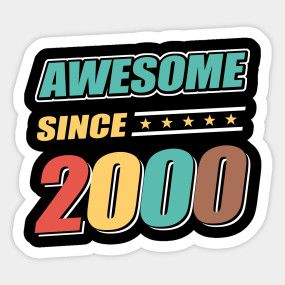 Awesome Since 2000 - Since 2000 - T-Shirt | TeePublic Heineken Cake, Vintage Birthday, Retro Designs, Trending Tshirts, Retro Tshirt, Cal Logo, Kids Magnets, Vintage Tshirts, Baseball Tshirts