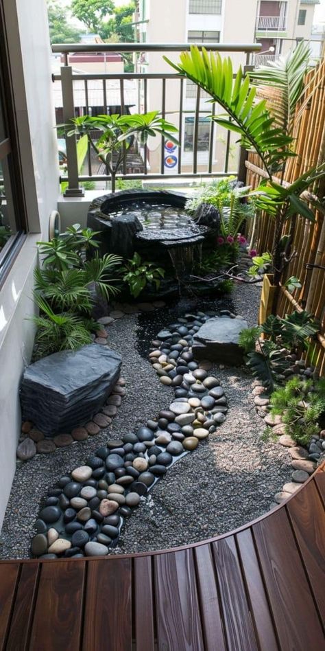 Garden Ideas On A Budget, Balcony Garden Ideas, Small Japanese Garden, Japanese Garden Landscape, Small Garden Landscape, Zen Garden Design, Japanese Garden Design, Garden Yard Ideas, Backyard Garden Design