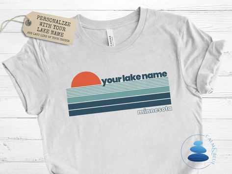 Lake Life Shirts Custom Retro Lines Lake Tshirts Family Friends T-shirt Camp T Tee Matching Men Women Personalized Vacation Party Lakelife - Etsy Lake Shirt Designs, Retro Lines, Lake Life Shirt, Lake Names, Lines Design, Friends T Shirt, Group Name, Friends Tshirt, Casual Weekend